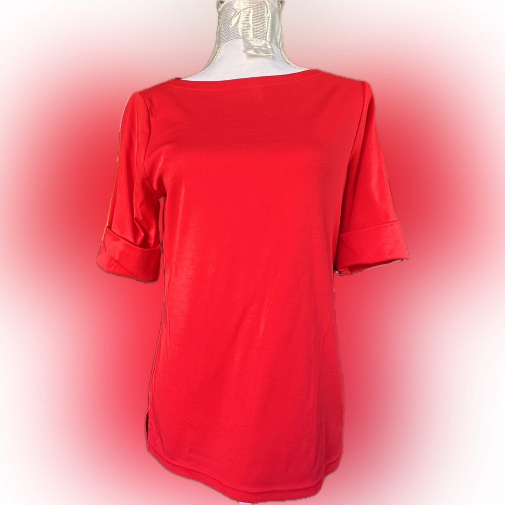 Ralph Lauren Cotten stretch boatneck tee